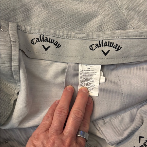 Men's Callaway Light Gray Shorts - Picture 3 of 3